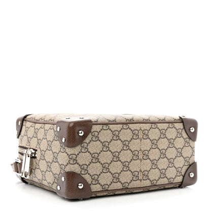 Gucci GG Supreme Monogram Textured Calfskin Square Messenger Bag Beige Ebony New Acero 4 of 10