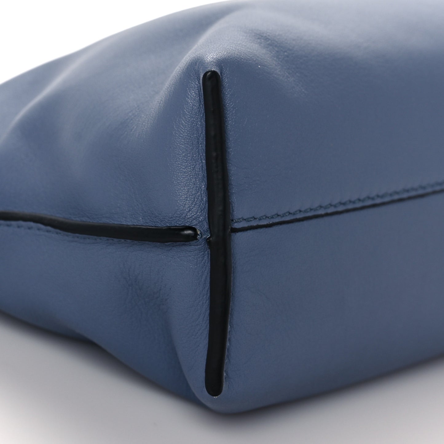 Calfskin Mini Flamenco Knot Bag Indigo Tan