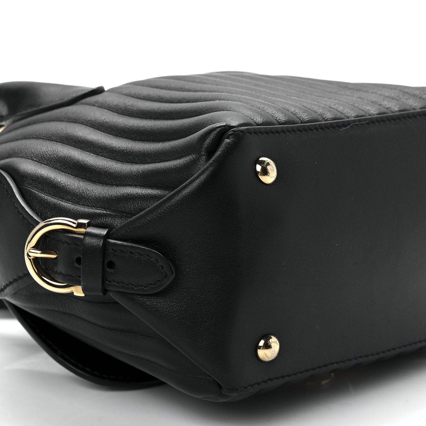 Calfskin Quilted Fiamma Bag Black