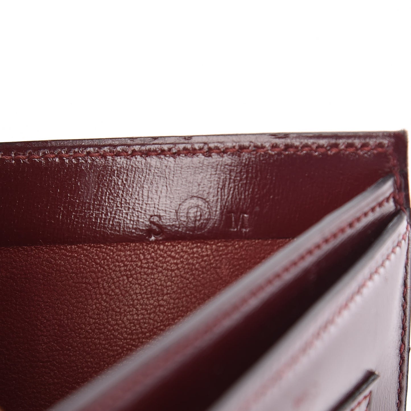 Box Checkbook Holder Wallet Rouge H