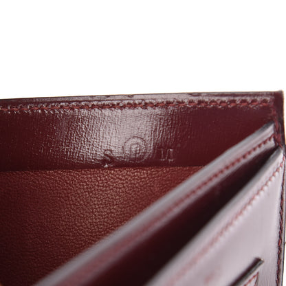 Hermes Box Checkbook Holder Wallet Rouge H 7 of 7