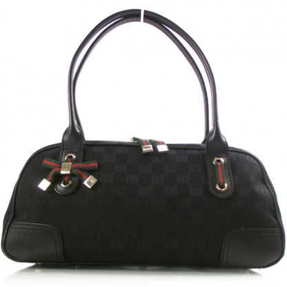 Gucci Monogram Small Princy Satchel Black 1 of 10