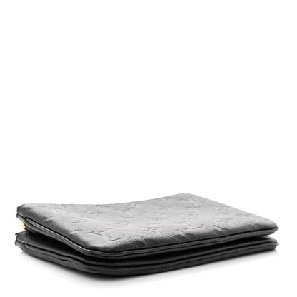 Louis Vuitton Empreinte Double Zip Pochette Black 4 of 12