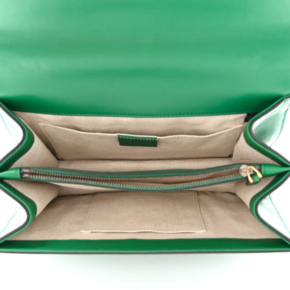 Gucci Moon Calfskin Web Medium Dionysus Bamboo Top Handle Bag Emerald Blue Hibiscus Red 5 of 10