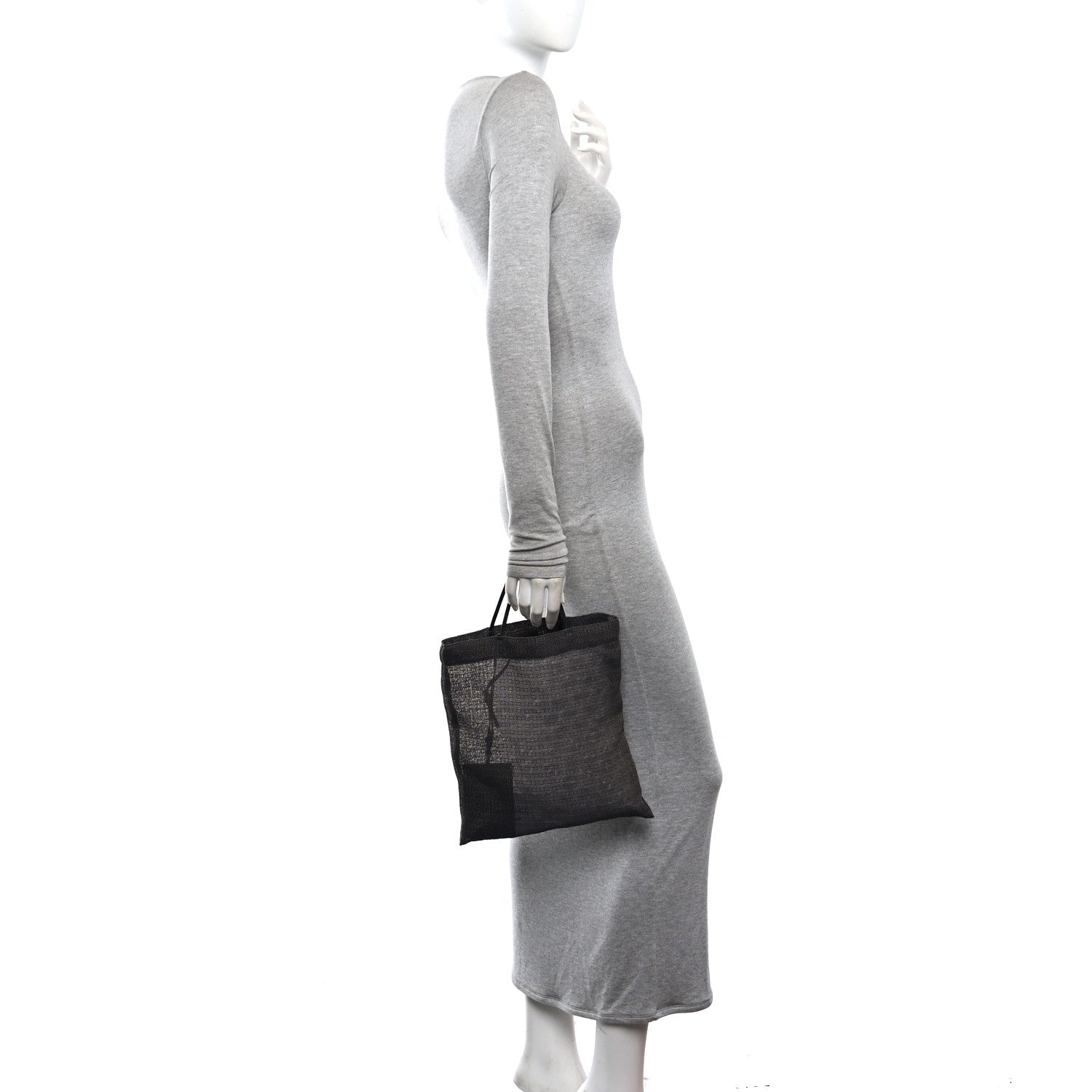 The Row Mesh Saddle Calfskin Mini Barn Tote Bag Blue 2 of 10