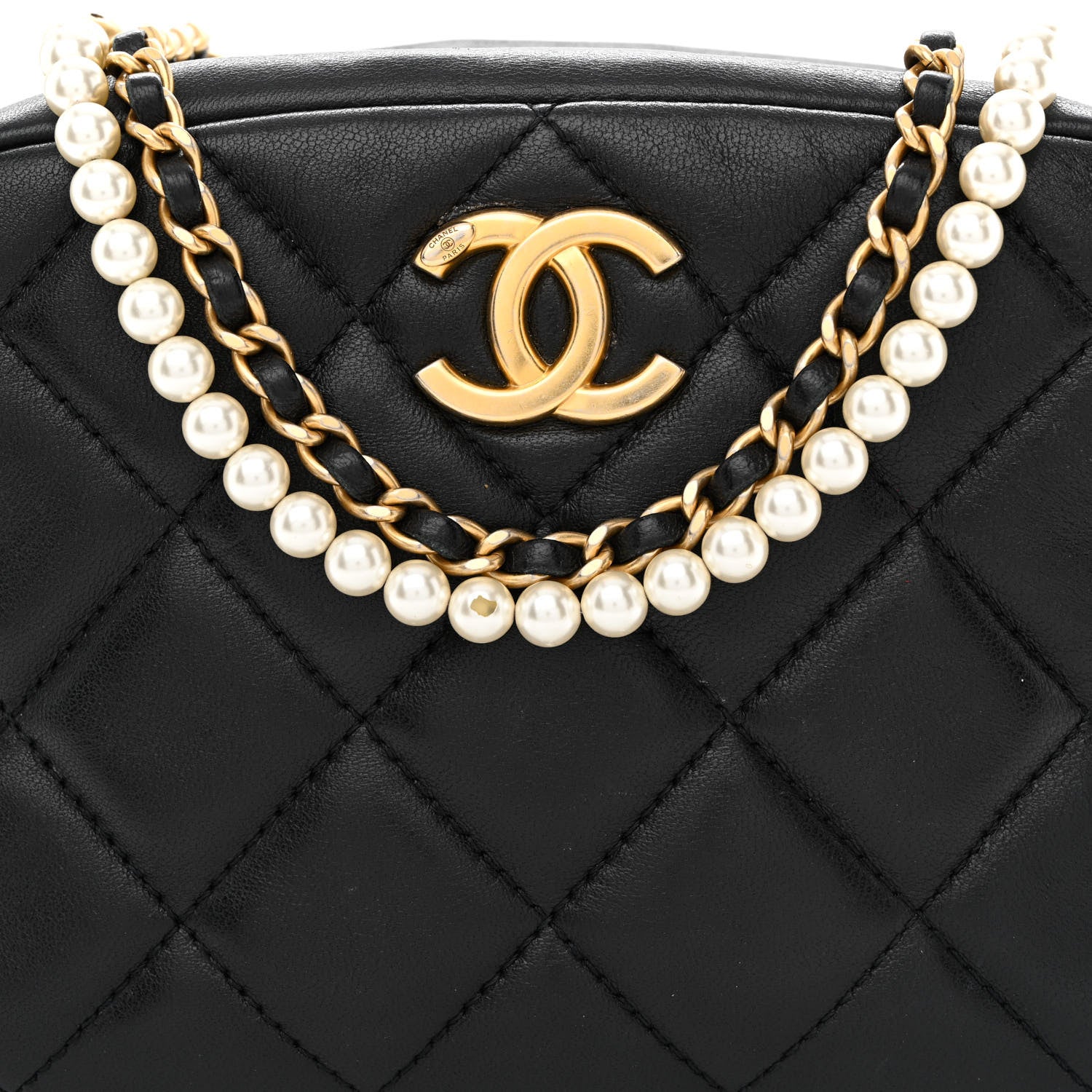 Chanel Lambskin Quilted Mini My Perfect Camera Case Black 8 of 12