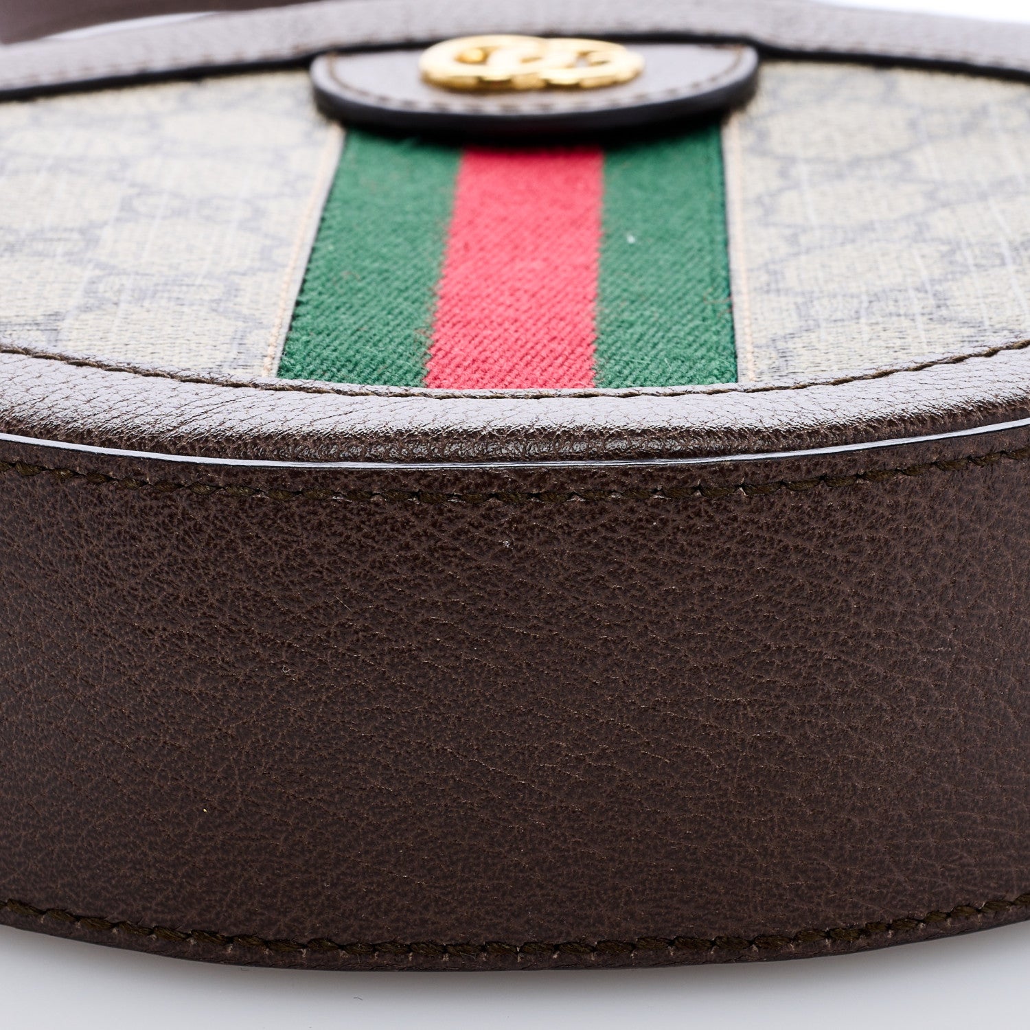Gucci GG Supreme Monogram Web Mini Ophidia Round Shoulder Bag Brown 7 of 7