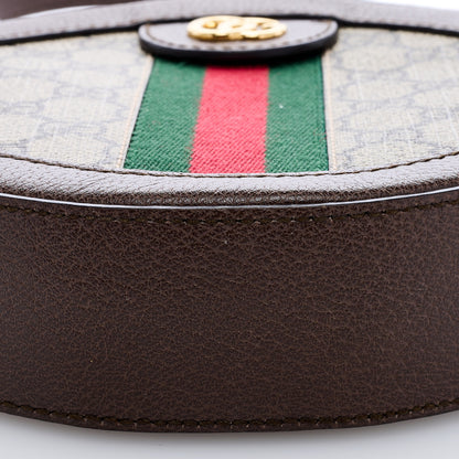Gucci GG Supreme Monogram Web Mini Ophidia Round Shoulder Bag Brown 7 of 7