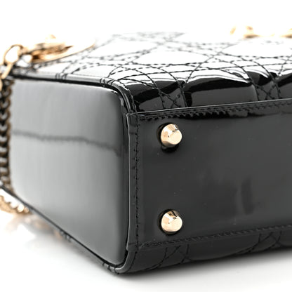 Christian Dior Patent Cannage Mini Lady Dior Black 8 of 9