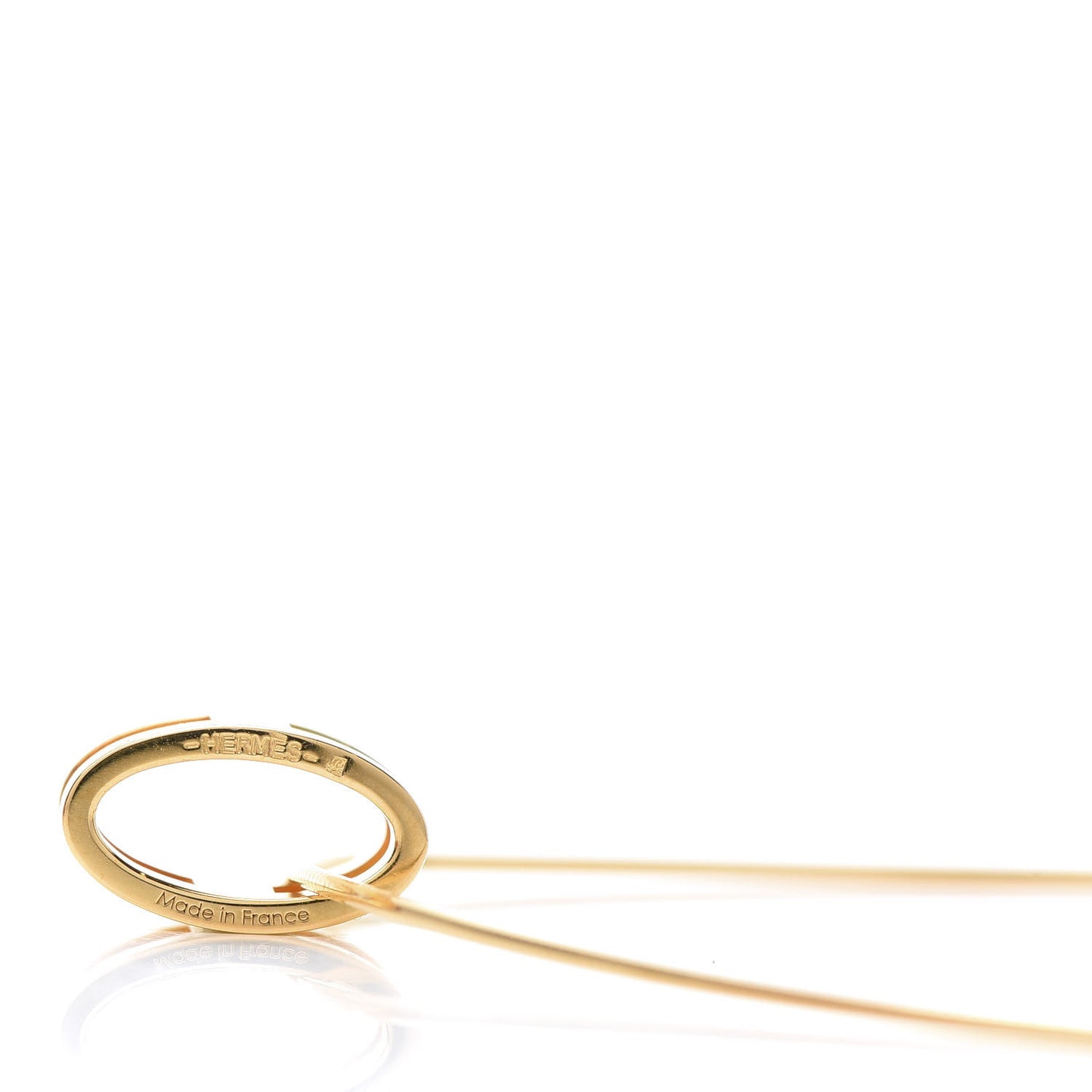 Lacquered Gold Pop H Pendant Necklace Naples Yellow