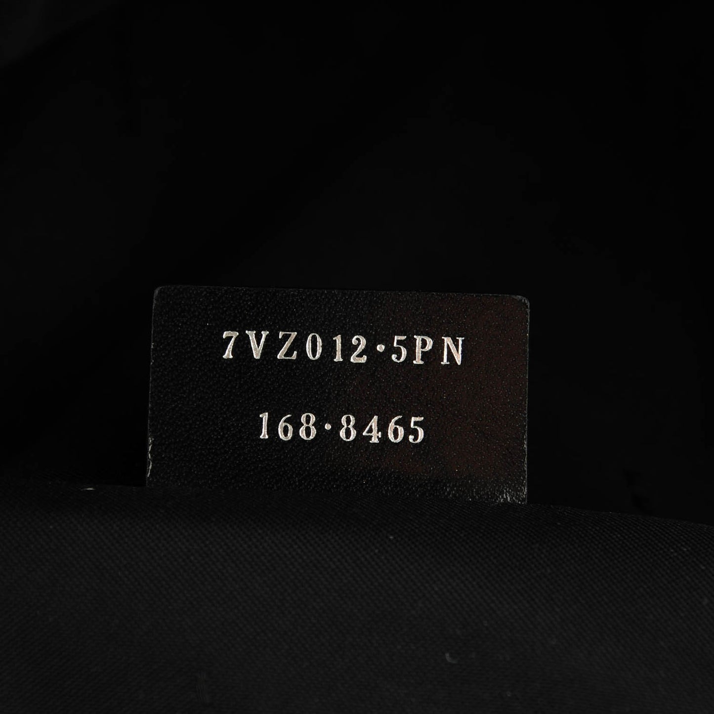 Nylon Shearling Block Letter Backpack Black