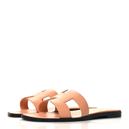 Hermes Box Oran Sandals 36.5 Granit Rose 3 of 9