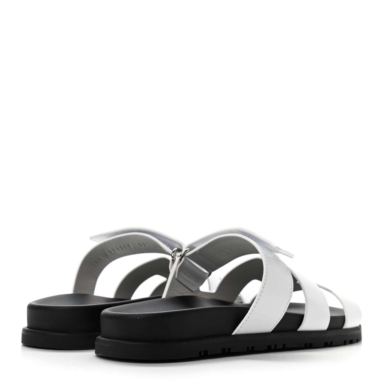 Hermes Calfskin Womens Chypre Sandals 38 White 4 of 8