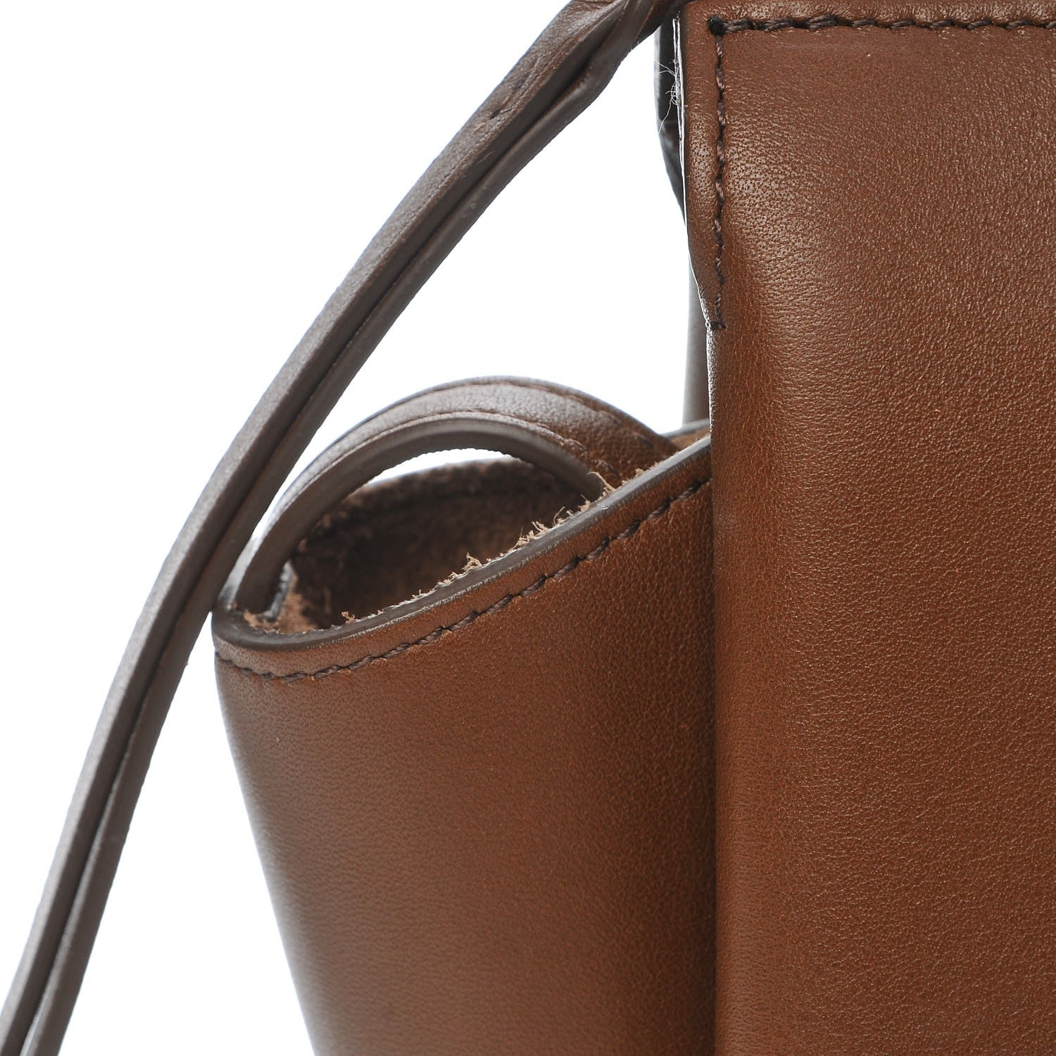 Celine Natural Calfskin Tri-Fold Clutch on Chain Havana 9 of 9