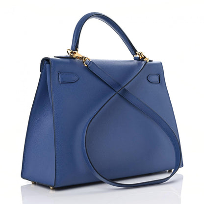 Hermes Epsom Kelly Sellier 32 Bleu Brighton 2 of 21