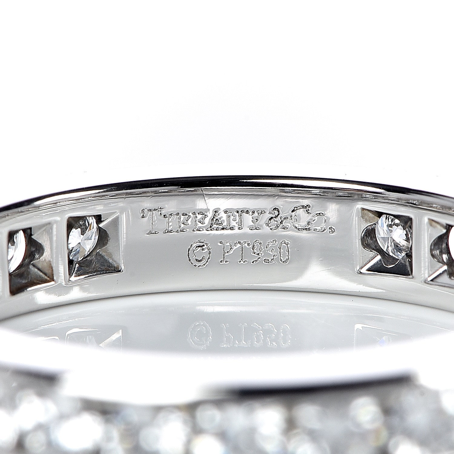 Tiffany Platinum Diamond 3mm Wedding Band Ring 49 5 4 of 4
