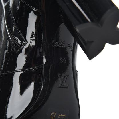 Louis Vuitton Patent Silhouette Ankle Boots 39 Black 9 of 16