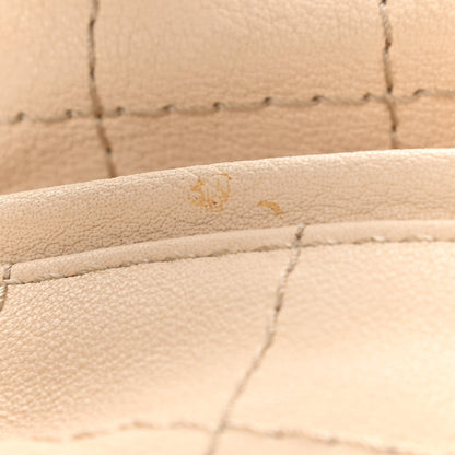 Chanel Goatskin Square Stitch Essential Bowler White 10 of 12