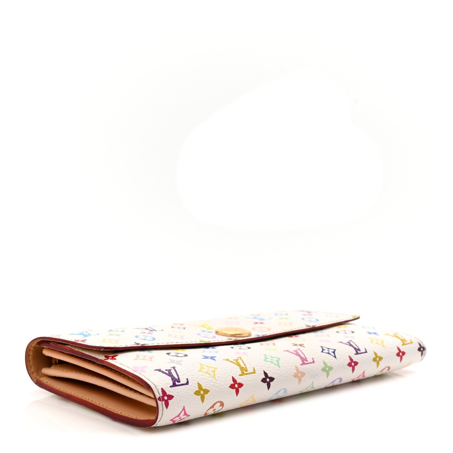 Louis Vuitton Monogram Multicolor Sarah Wallet White 4 of 7