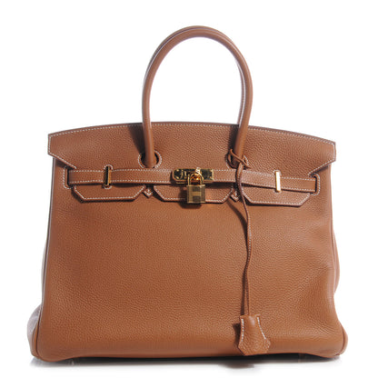 Hermes Togo Birkin 35 Gold 1 of 9
