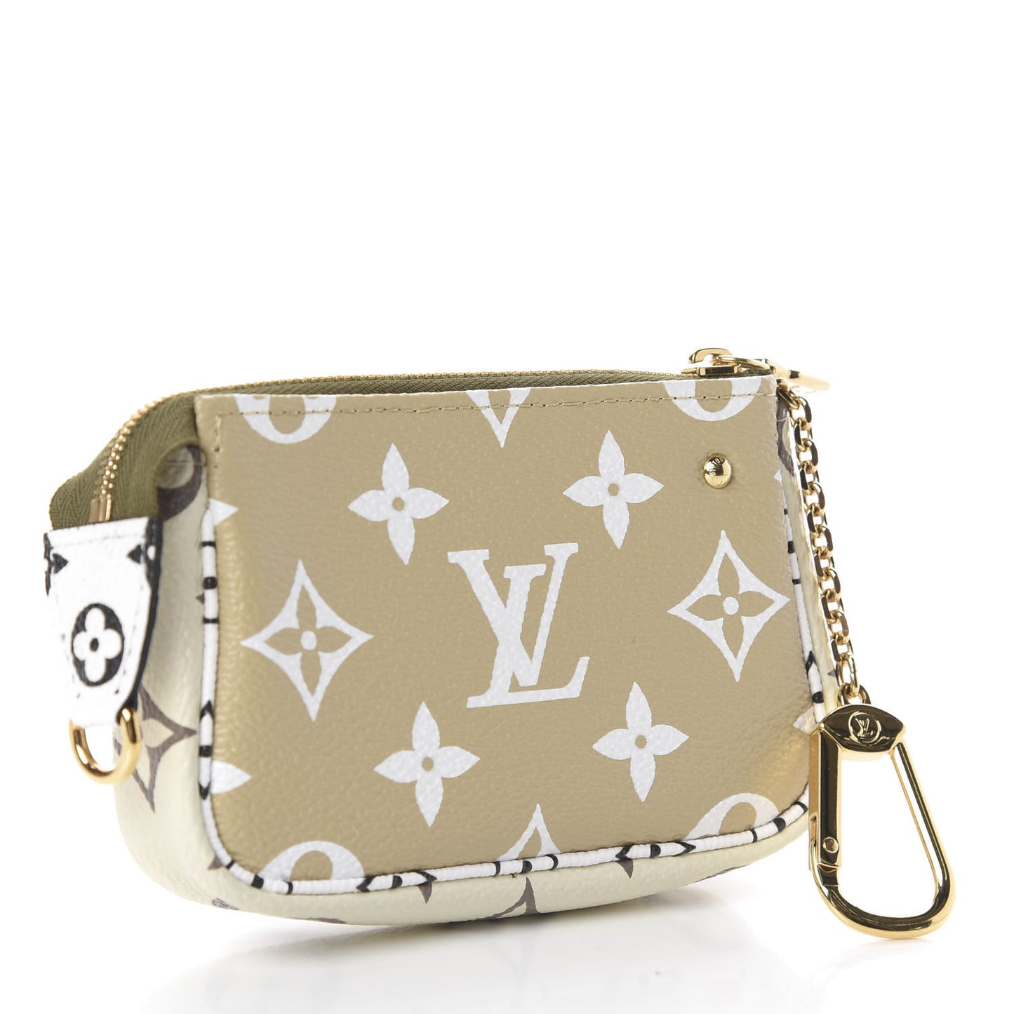 Monogram Giant Micro Pochette Accessories Kaki White