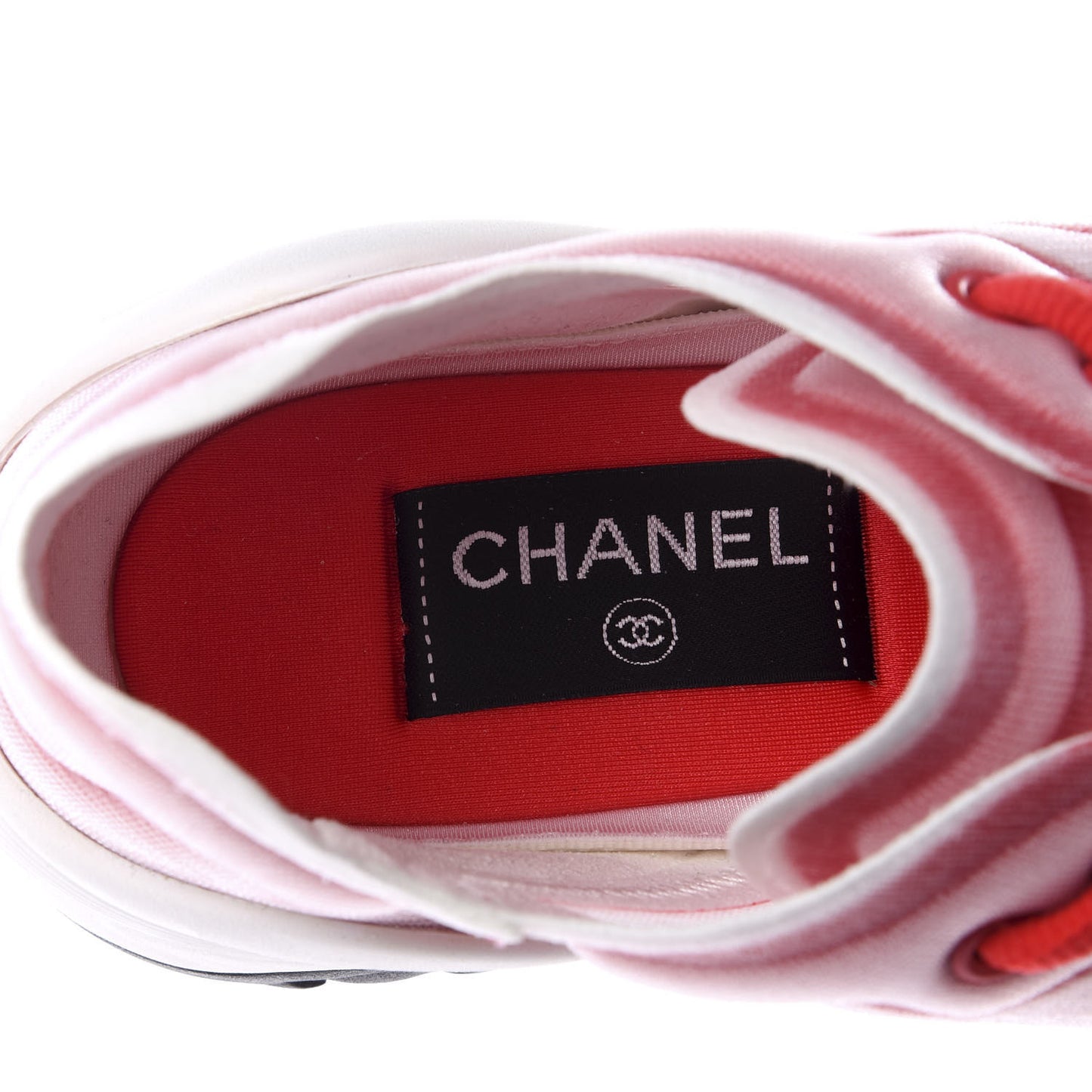 Lycra Fabric CC Sneakers 38 White Red