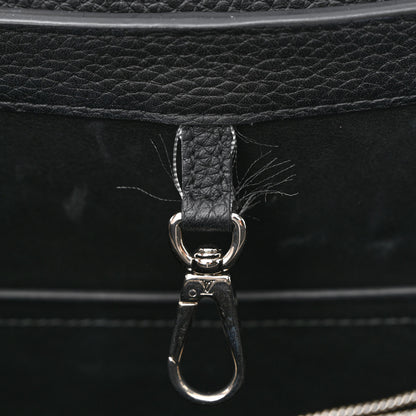 Louis Vuitton Taurillon Snakeskin Capucines MM Black 7 of 12