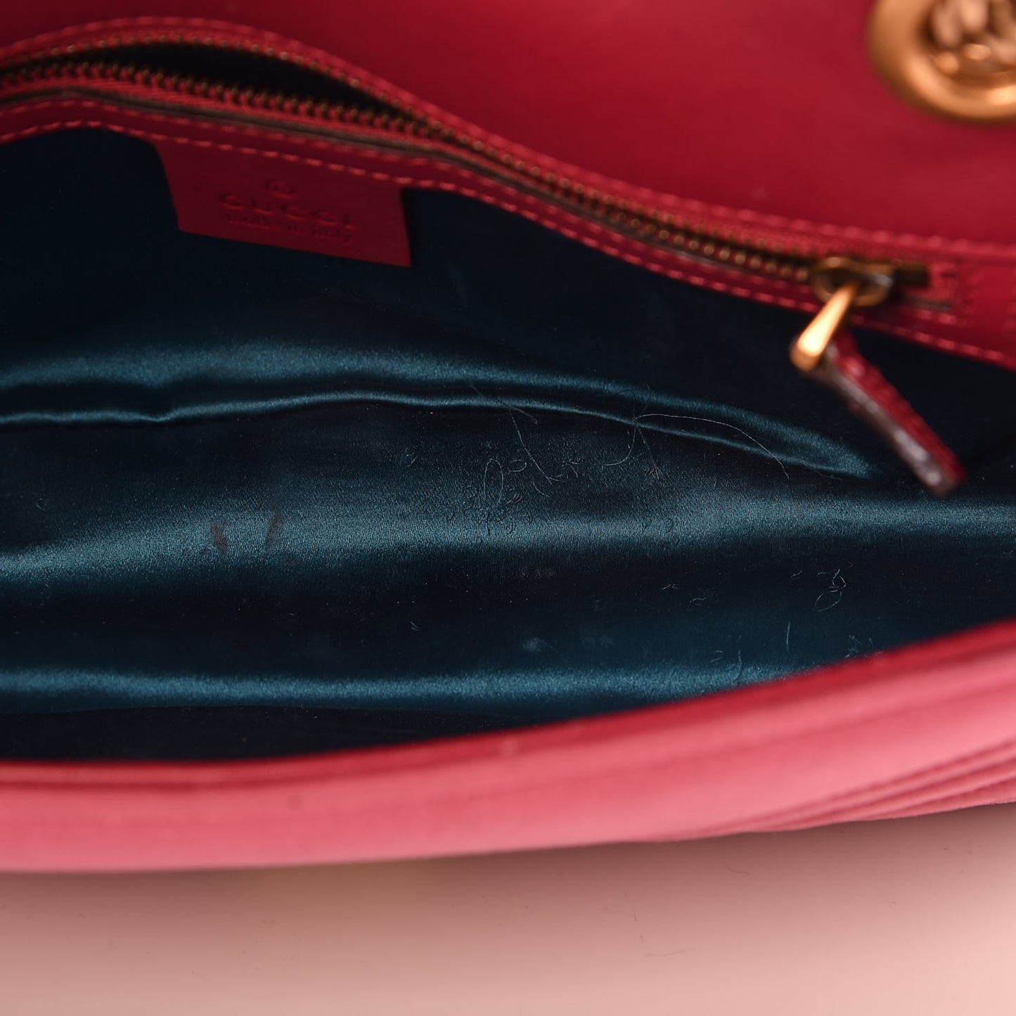 Velvet Matelasse Small GG Marmont Shoulder Bag Light Raspberry Rose