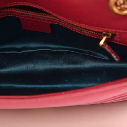Gucci Velvet Matelasse Small GG Marmont Shoulder Bag Light Raspberry Rose 17 of 18