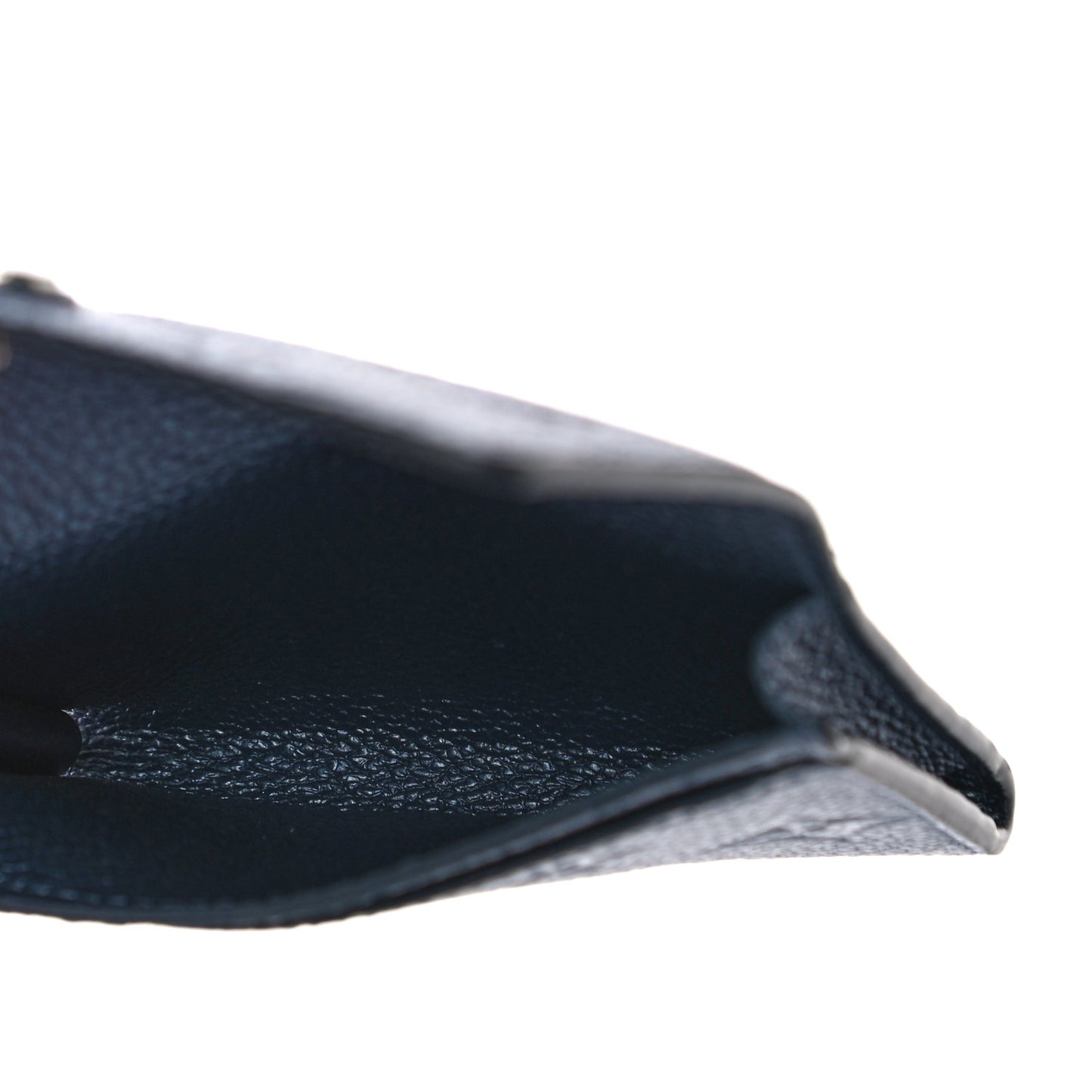 Metallic Monogram Business Card Holder Navy Nacre
