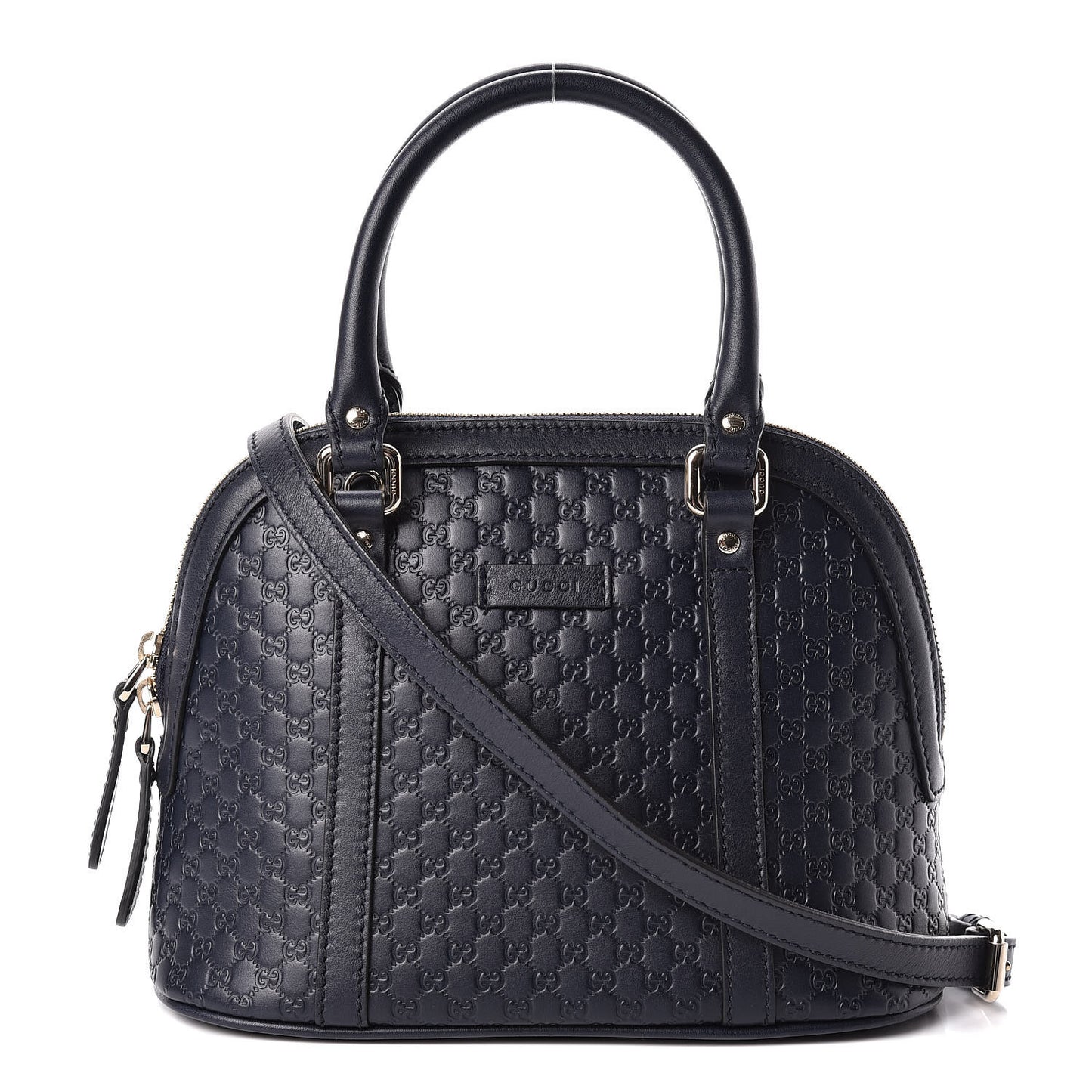 Soft Microguccissima Mini Dome Bag Blue