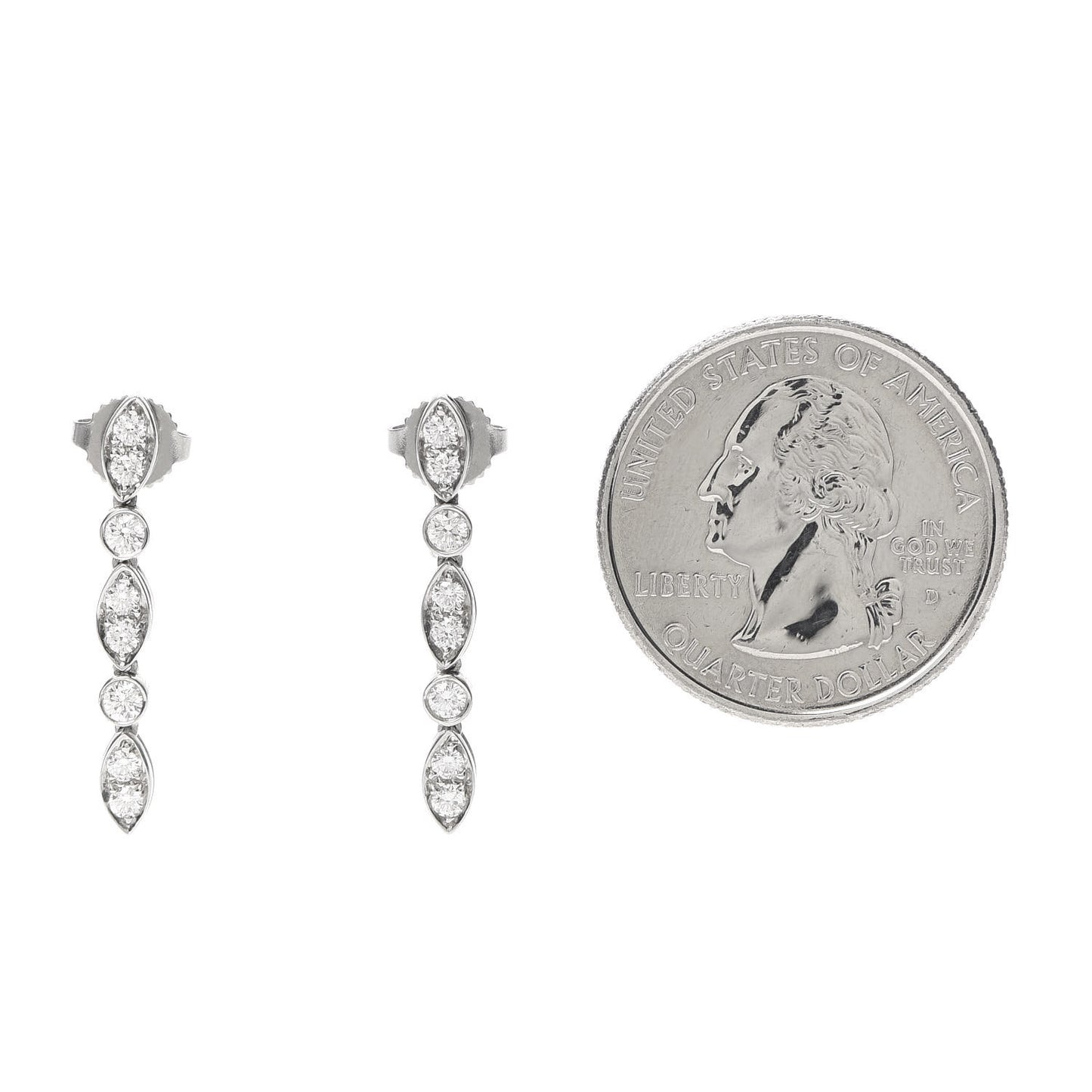 Platinum Diamond Jazz Earrings