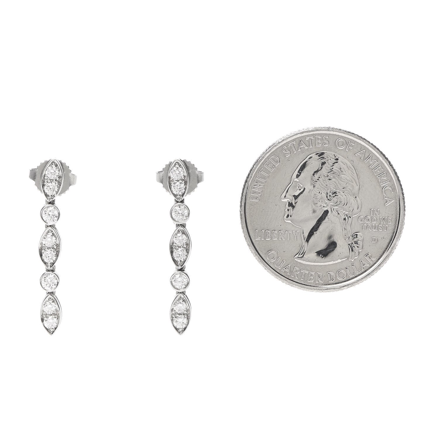 Tiffany Platinum Diamond Jazz Earrings 2 of 5
