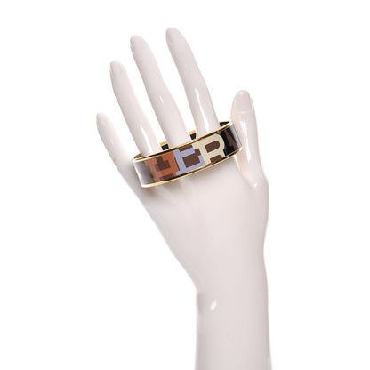 Hermes Enamel Printed Wide Capitales Bracelet 62 2 of 5