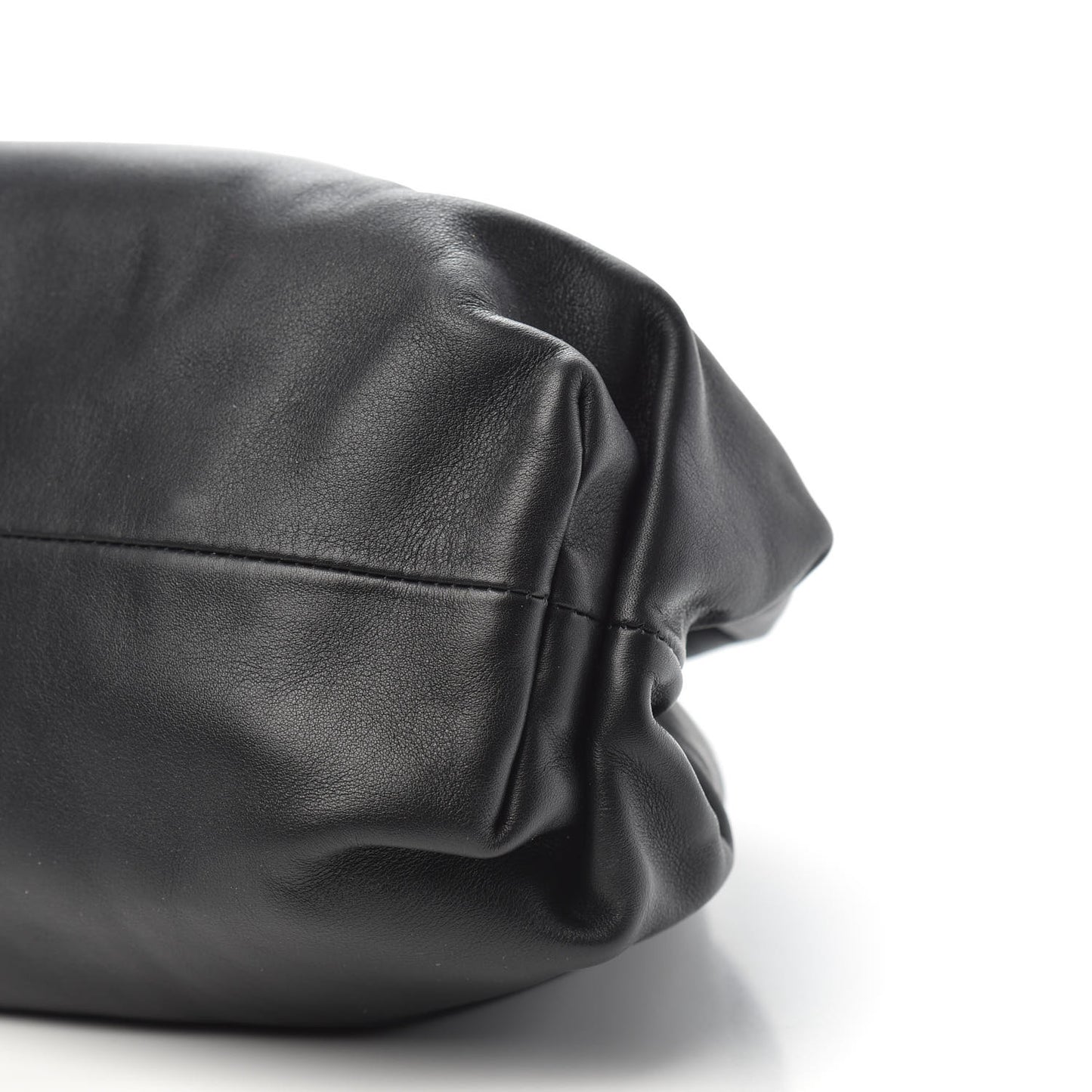 Smooth Butter Calf The Pouch Oversized Clutch Black