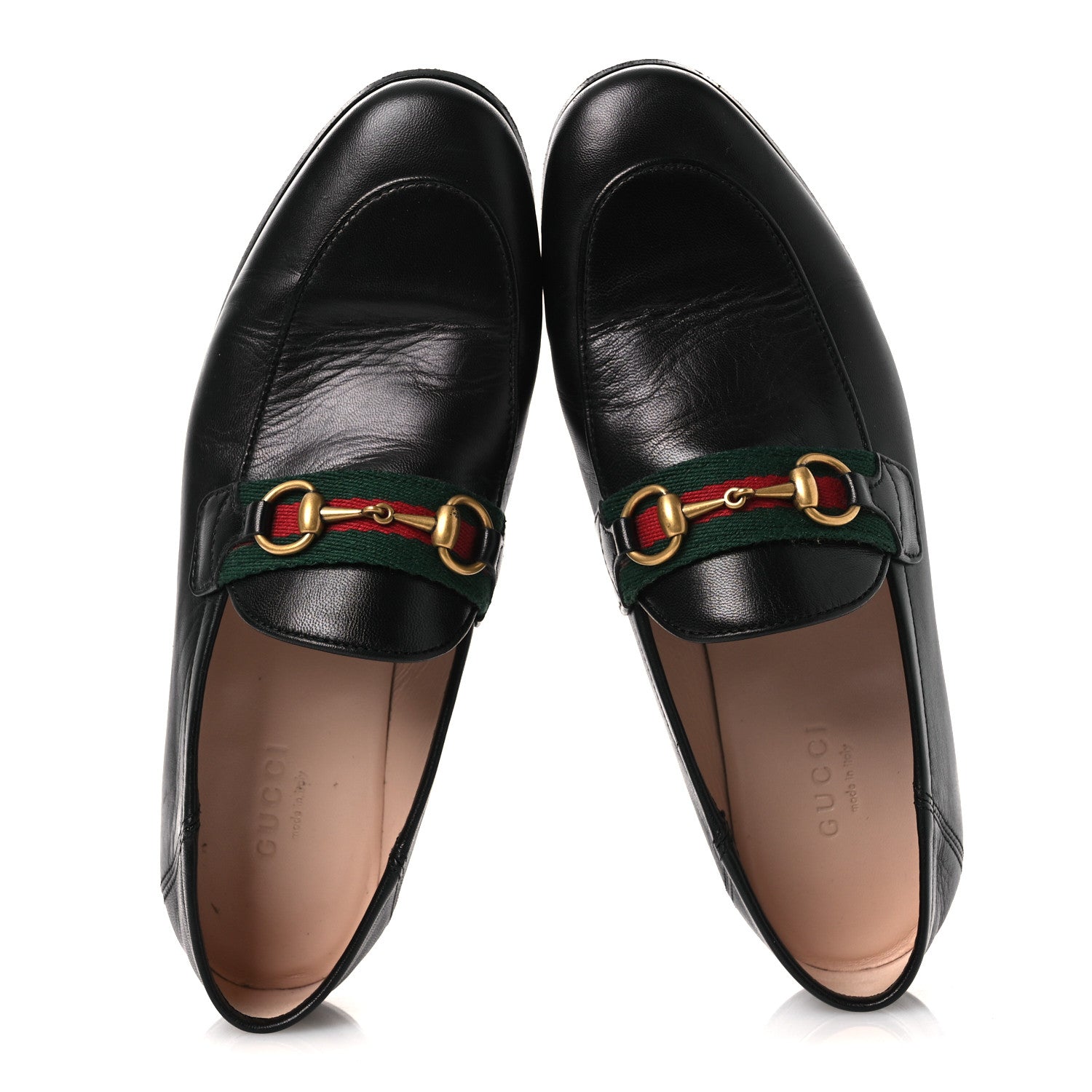 Gucci Malaga Kid Web Womens Horsebit Loafers 36 Black 2 of 13