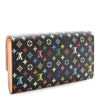 Louis Vuitton Monogram Multicolor Sarah Wallet Black 3 of 7