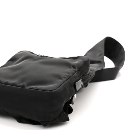 Prada Re-Nylon Logo Plaque Sling Backpack Black 8 of 8