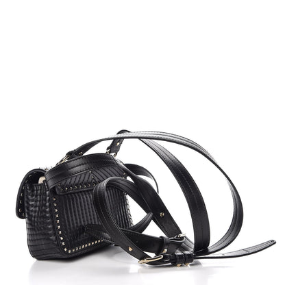 Valentino Garavani Lambskin ZiggyStud Rockstud Convertible Crossbody Belt Bag Black 4 of 8
