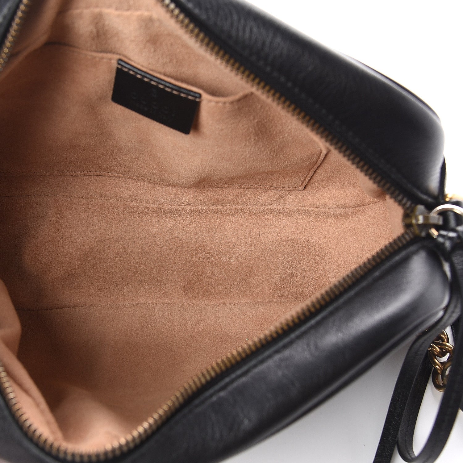 Gucci Calfskin Matelasse Small GG Marmont Chain Shoulder Bag Black 4 of 6