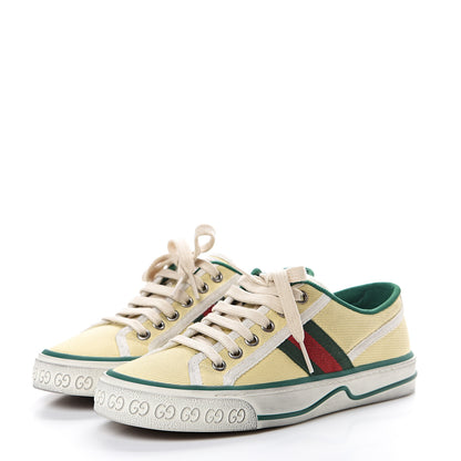 Gucci Canvas Web Womens 1977 Tennis Sneakers 35.5 Burro Mystic White 3 of 12