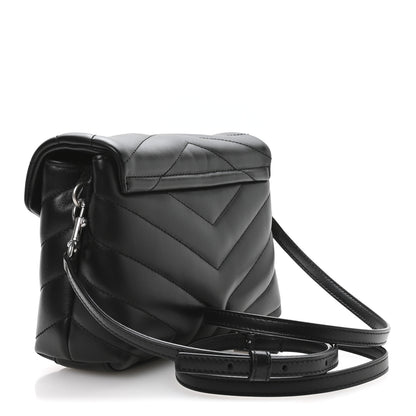 Saint Laurent Calfskin Y Quilted Monogram Toy Loulou Crossbody Bag Black 3 of 11