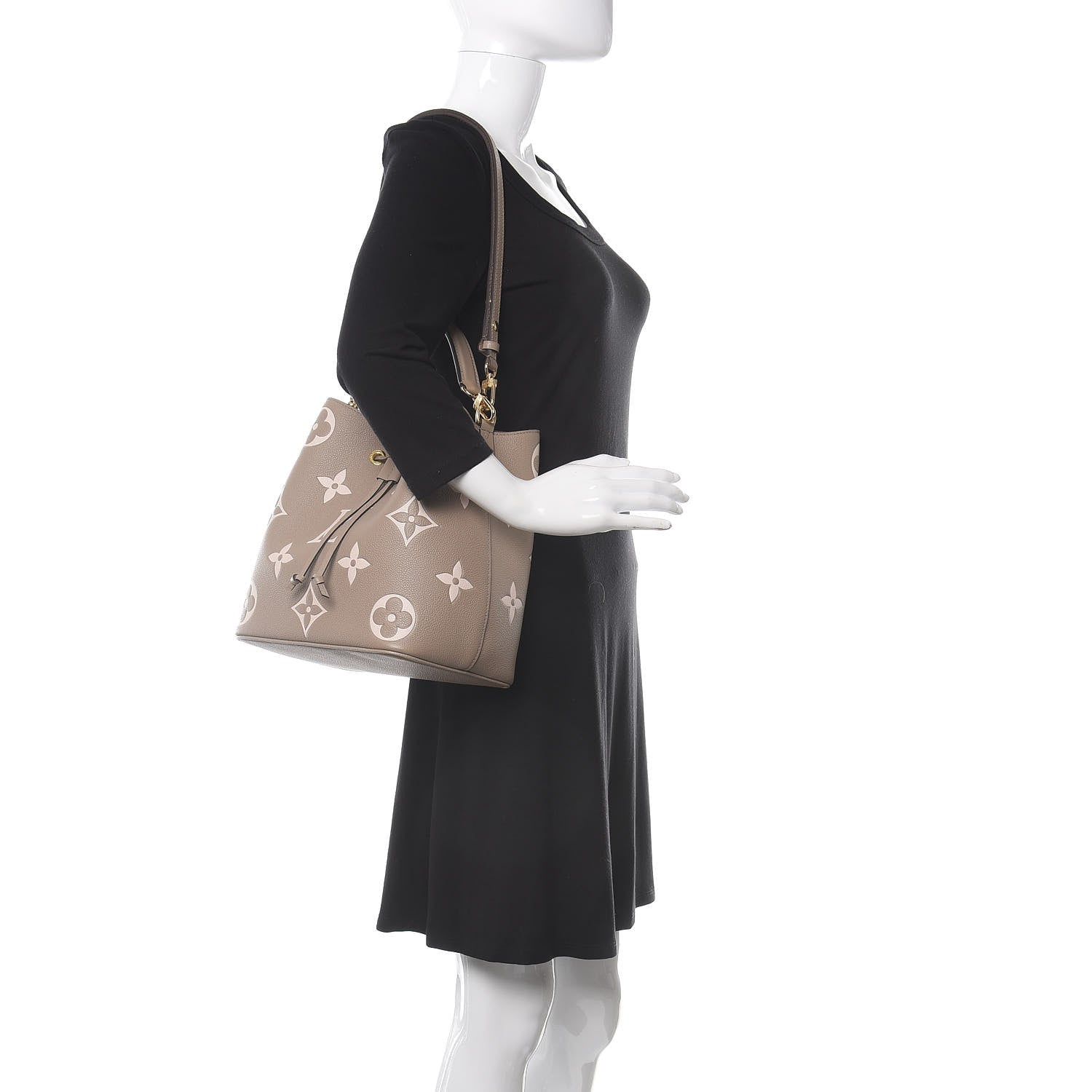 Louis Vuitton Empreinte Monogram Giant Neonoe MM Tourterelle Creme 3 of 11