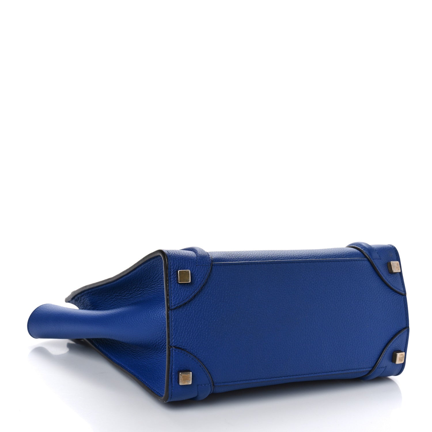 Celine Drummed Calfskin Micro Luggage Indigo 4 of 8