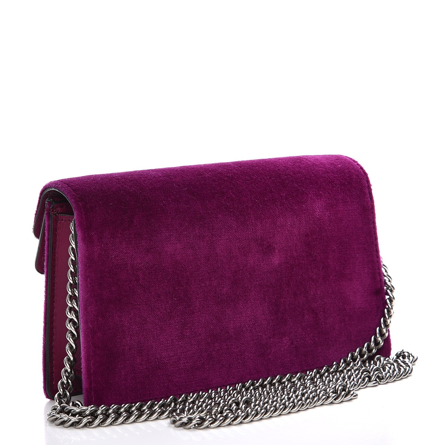 Gucci Velvet Super Mini Dionysus Shoulder Bag Fuchsia Violet Cyclamen 3 of 7