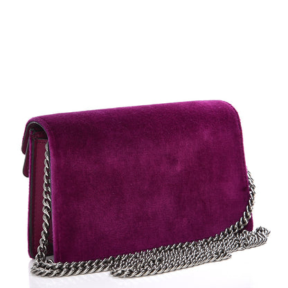 Gucci Velvet Super Mini Dionysus Shoulder Bag Fuchsia Violet Cyclamen 3 of 7