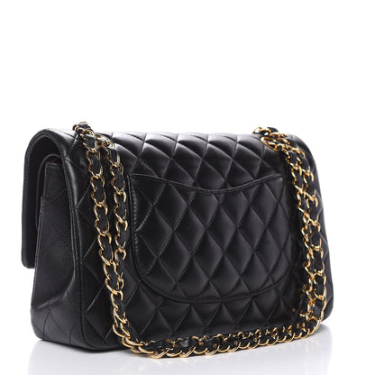 Chanel Lambskin Quilted Medium Double Flap Black 3 of 15