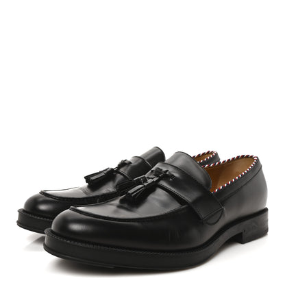 Gucci Calfskin Sylvie Web Tassel Mens Loafers 9 Black 4 of 9
