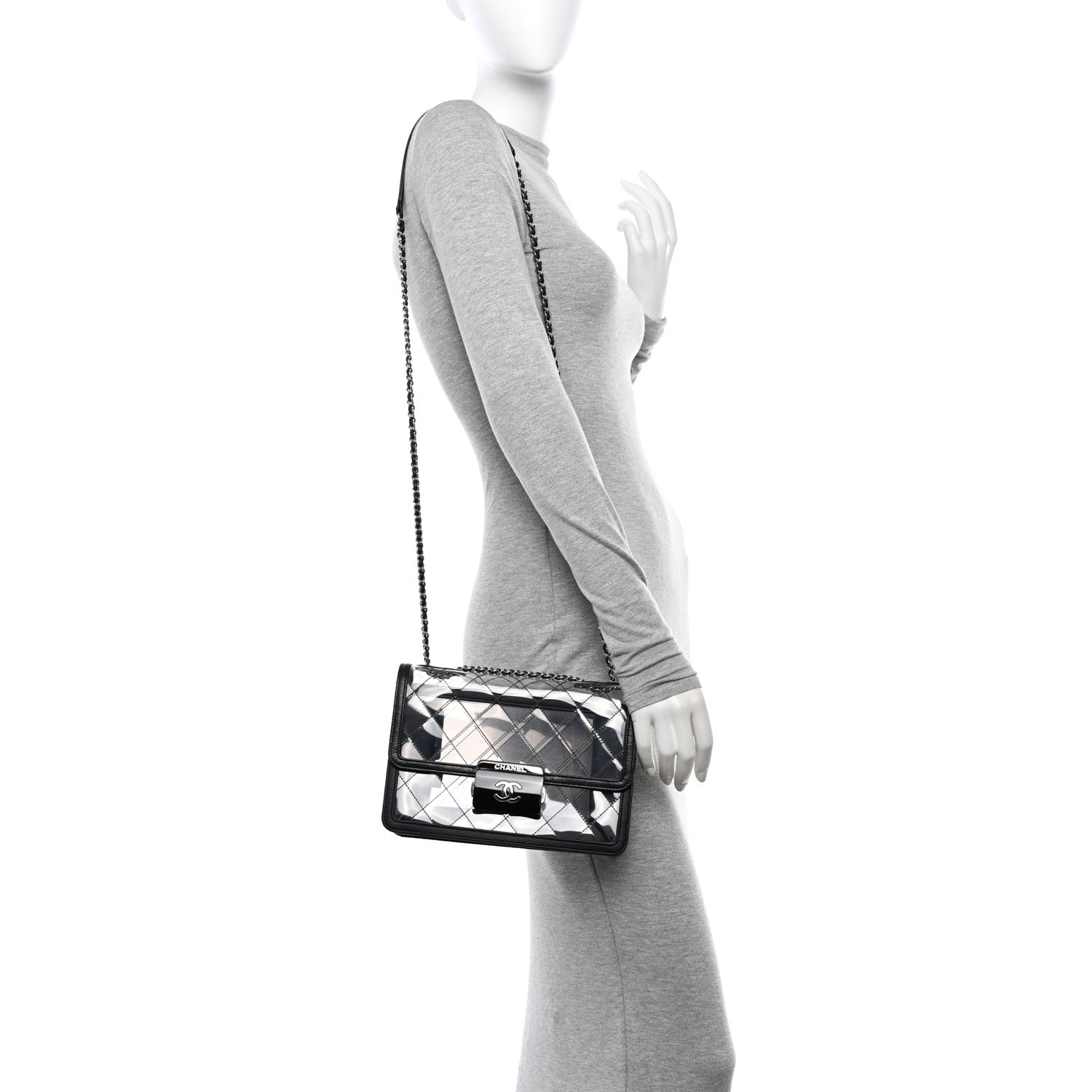 Chanel PVC Lambskin Quilted Beauty Lock Flap Black 2 of 13