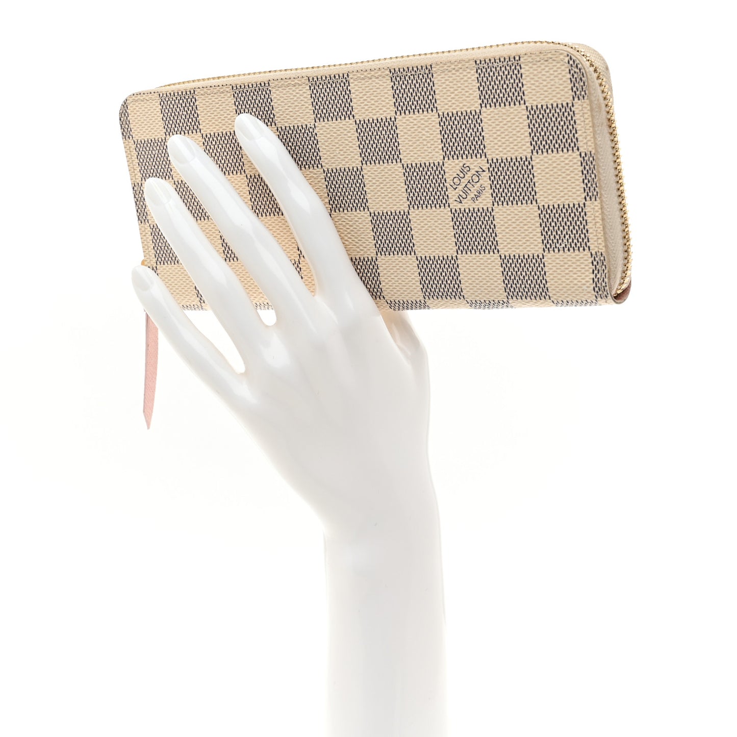 Damier Azur Clemence Wallet Rose Ballerine